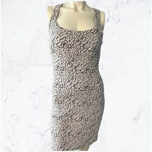 Free People Womens Dress Size M Mini Stretchy Racer Back Textured Bodycon NWT